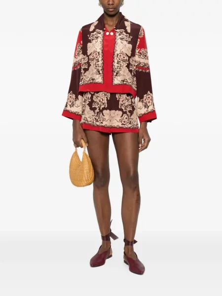 Geacă Bode cu model floral roșu