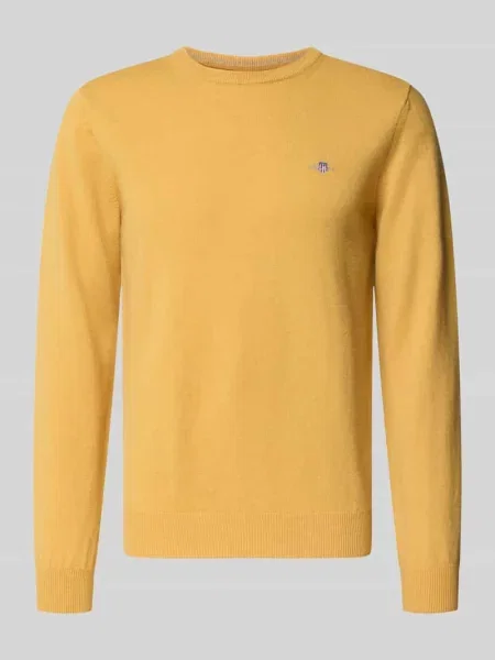 Sweter z czystej wełny o kroju regular fit Gant żółty