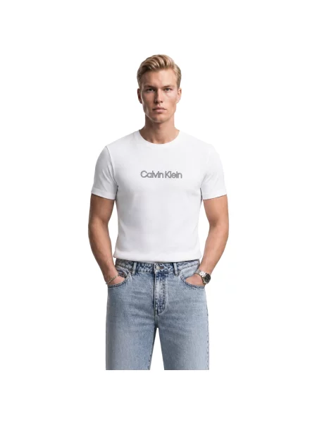 Tricou Calvin Klein Jeans alb