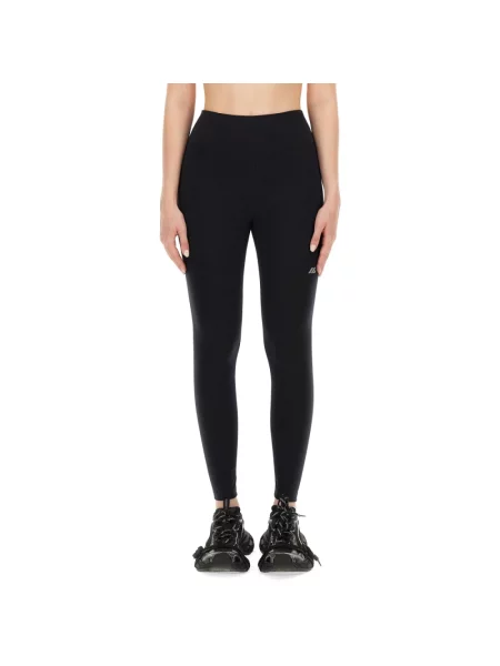 Lniane skinny spodnie Balenciaga czarne