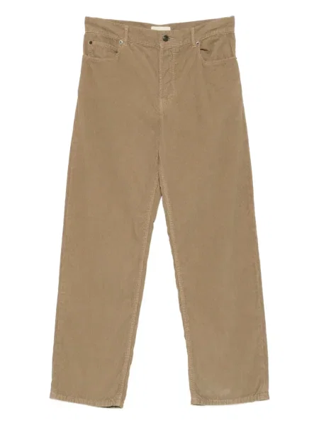 Pantaloni chino The Row de catifea cord maro