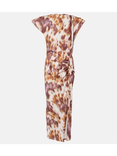 Sukienka maxi Marant Etoile z nadrukiem z dżerseju garniturowa