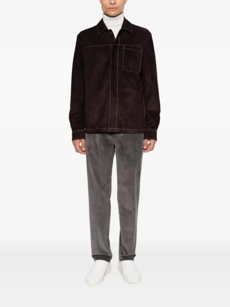 Pantaloni Eleventy de catifea cord maro