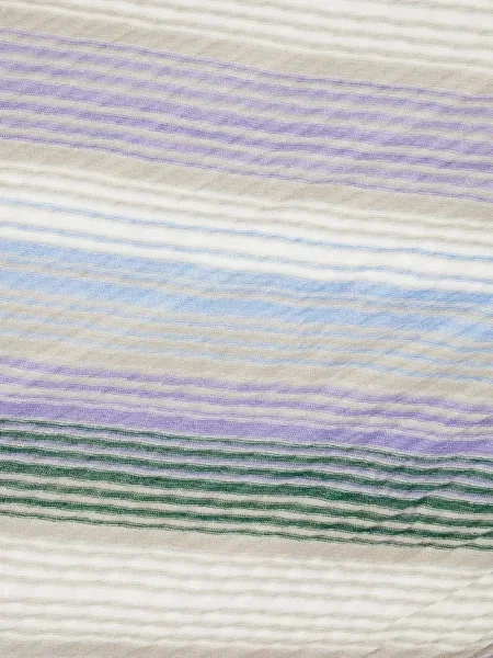 Fular Missoni cu broderie cu dungi