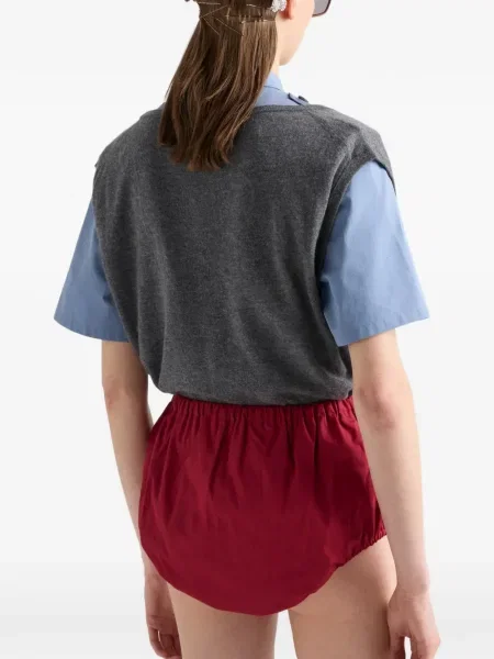 Vestă Prada din cașmir gri