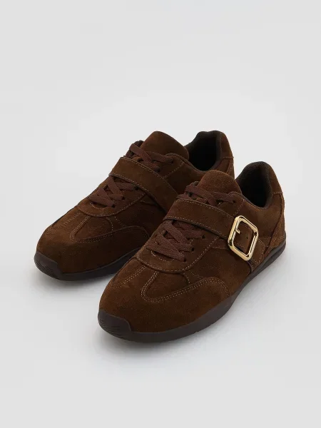 Кожаные кроссовки Reserved коричневые