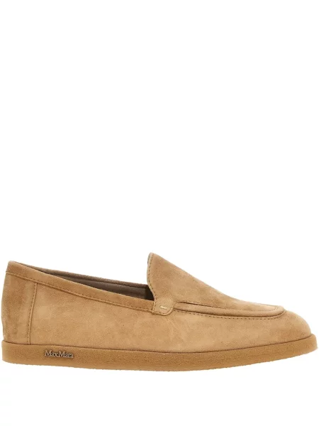 Pantofi loafer Max Mara din piele de căprioară
