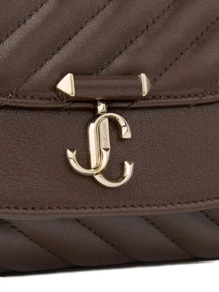 Geanta crossbody Jimmy Choo matlasată maro