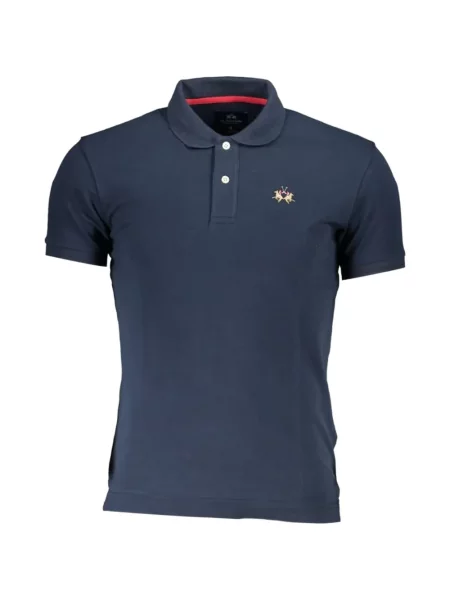 Tricou polo La Martina cu broderie albastru