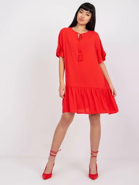 Rochie Fashionhunters tricotate de costum roșu
