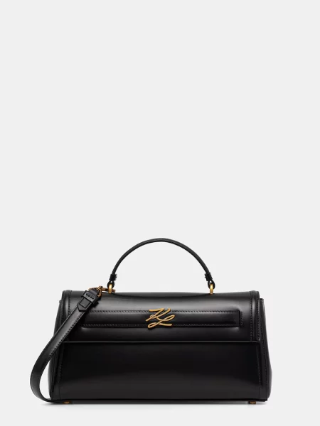 Karl Lagerfeld geantă pentru femei din piele K/AUTOGRAPH negru