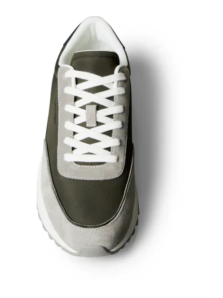 Sneakerși Calvin Klein cu șireturi din dantelă verde