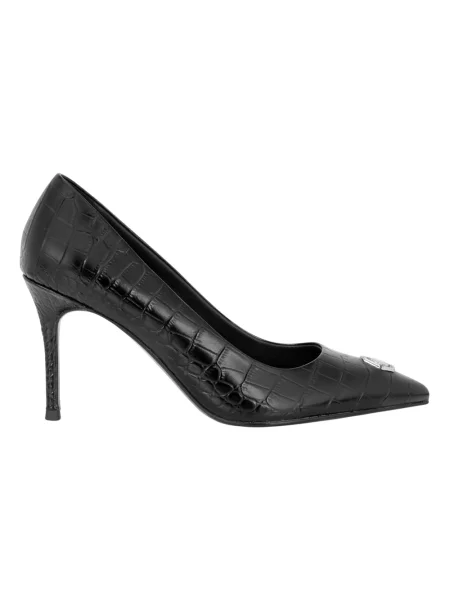 Czółenka Philipp Plein skórzana czarna