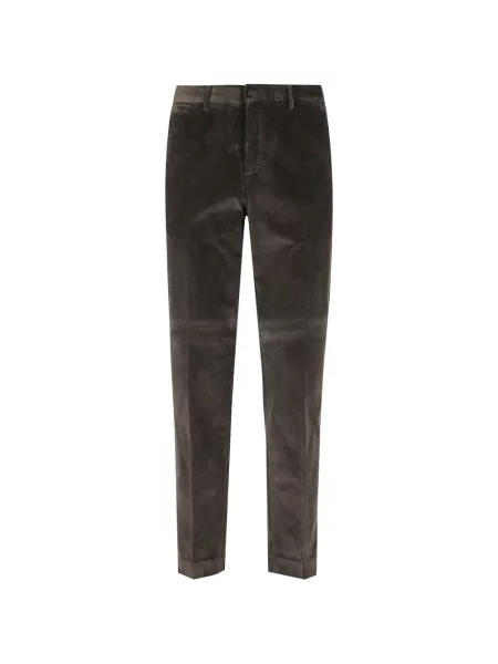 Pantaloni Seventy de catifea cord gri