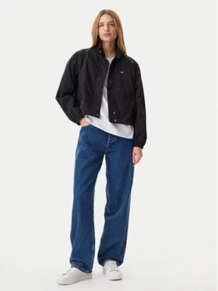 Tommy Jeans Bunda pro přechodné období Essential černá