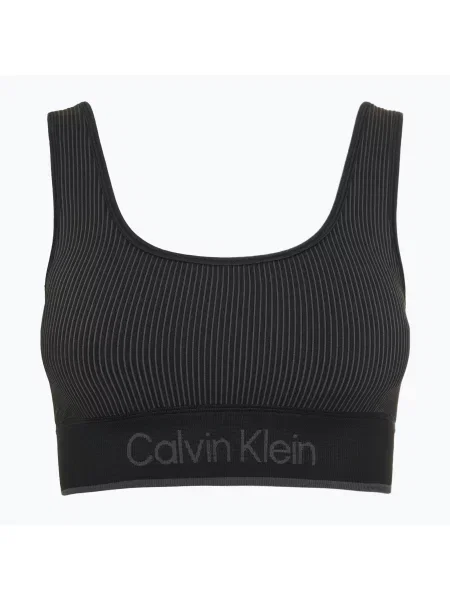 Biustonosz treningowy Calvin Klein Seamless Medium Support black czarny