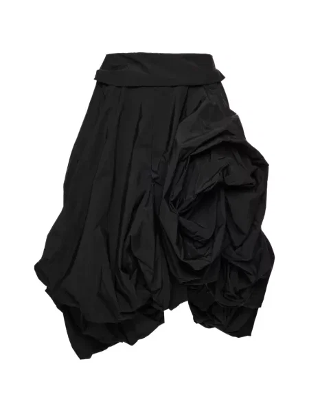 Fustă midi Magda Butrym cu model floral drapată negru