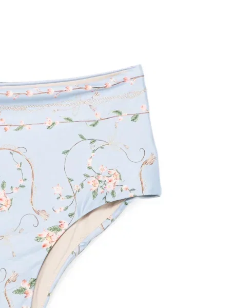 Gėlėtas raštuotas bikini Agua By Agua Bendita mėlyna