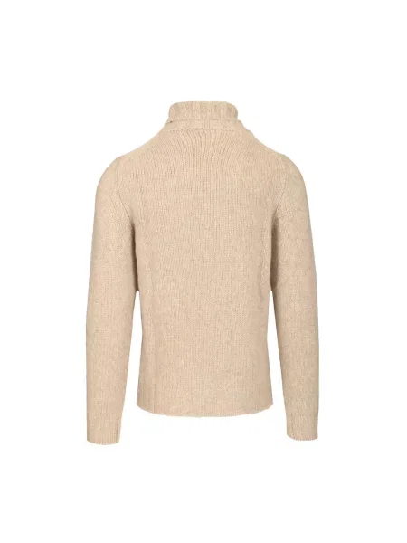 Sweter z golfem Fedeli beżowy