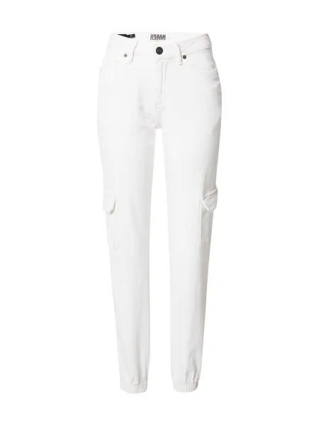 Urban Classics Pantaloni eleganți denim alb
