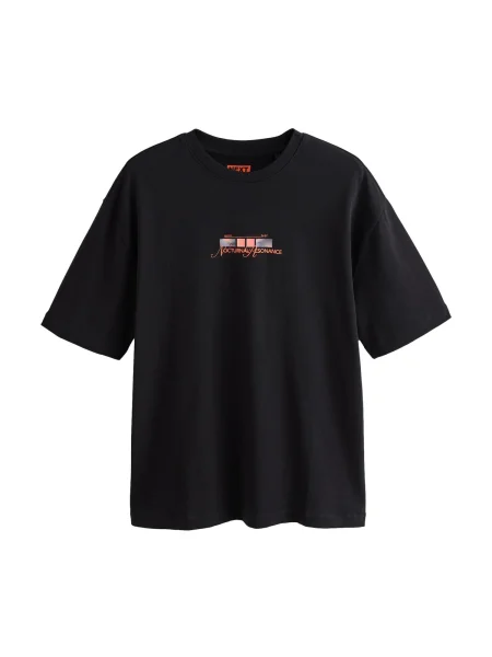 Next Tricou gri metalic / mov lavandă / portocaliu închis negru