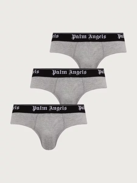 Palm Angels slipy z bawełną szare