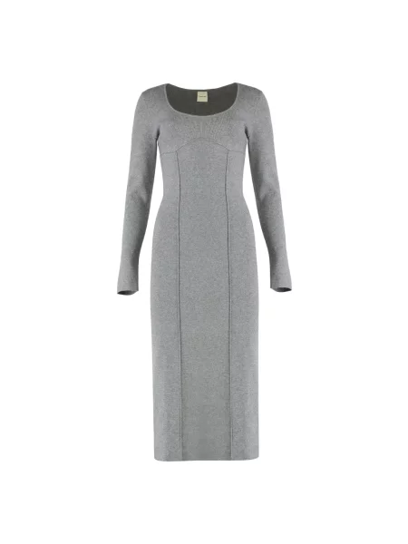 Sukienka midi Calvin Klein szara