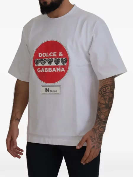 Póló Dolce & Gabbana autogrammal fehér