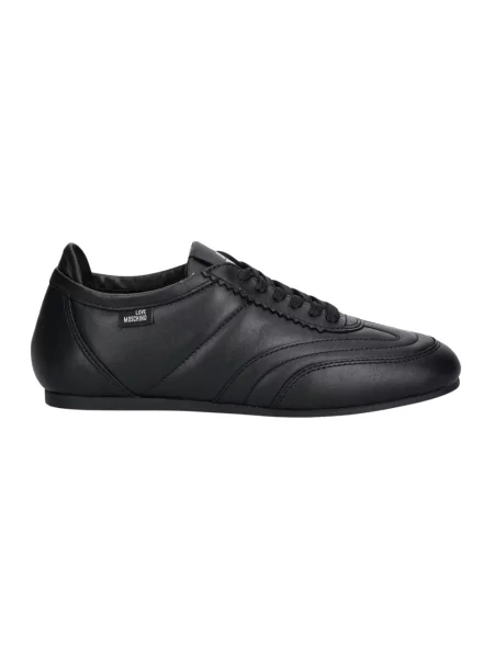Sneakersy Love Moschino skórzane z logo czarne