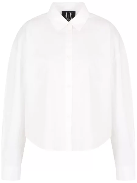 Cămașă Armani Exchange cu broderie alb