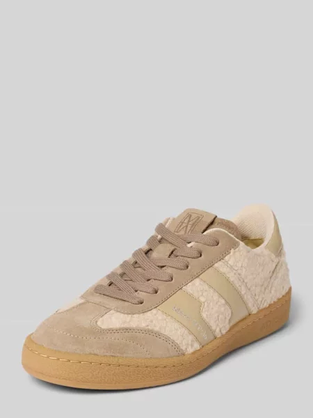 Sneakersy niskie z dodatkiem skóry bydlęcej Marc O'polo beżowe