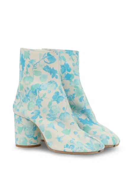 Botine Maison Margiela cu model floral albastru