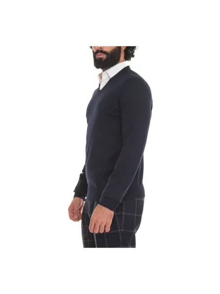 Sweter Boss wełniany niebieski
