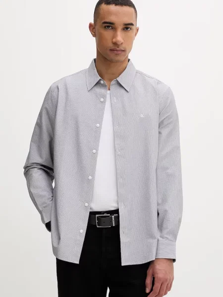 Calvin Klein košile s bavlnou černá