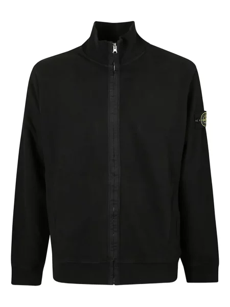 Hanorac cu fermoar Stone Island cu strasuri negru