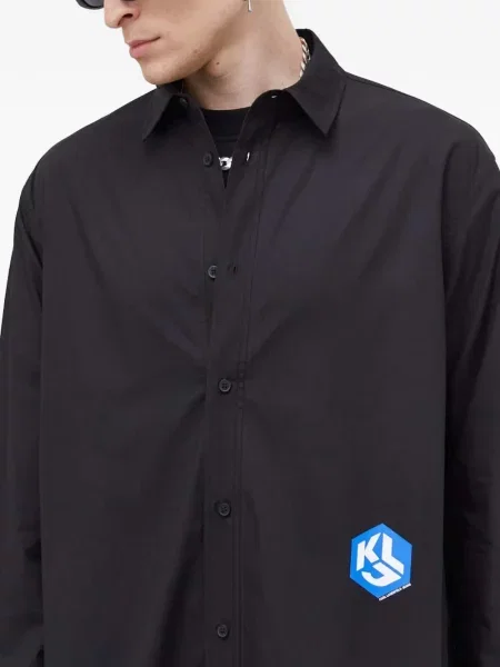 Cămașă Karl Lagerfeld Jeans negru