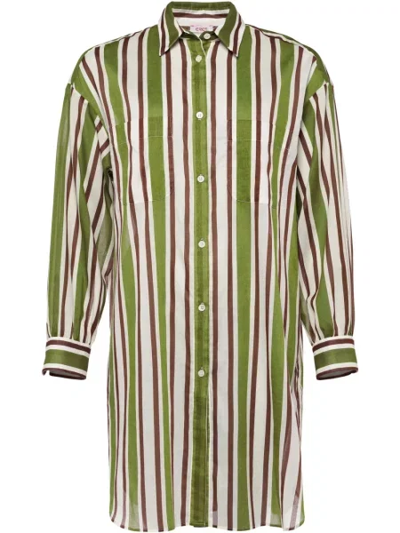 Cămașă Eres cu dungi verde