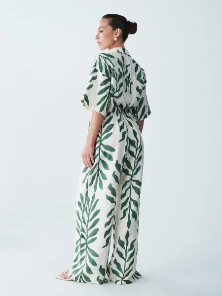 St MRLO Pantaloni Kady verde jad alb