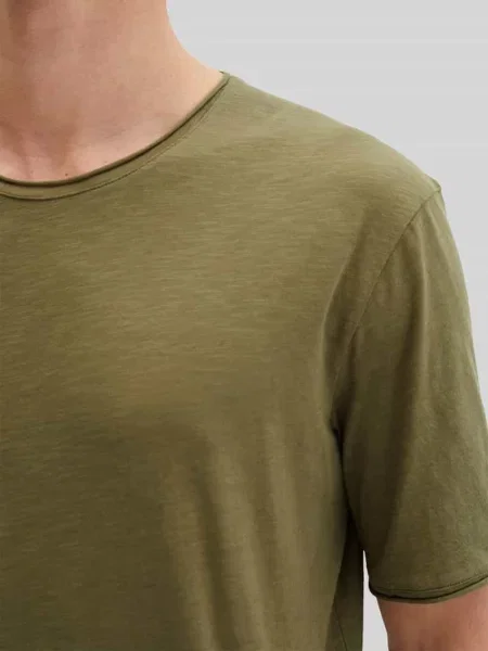 T-shirt o kroju regular fit z czystej bawełny Marc O'polo oliwkowa