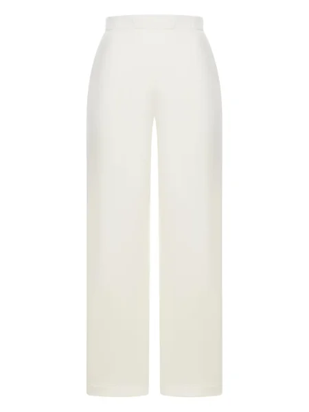 Pantaloni Max Mara de mătase alb