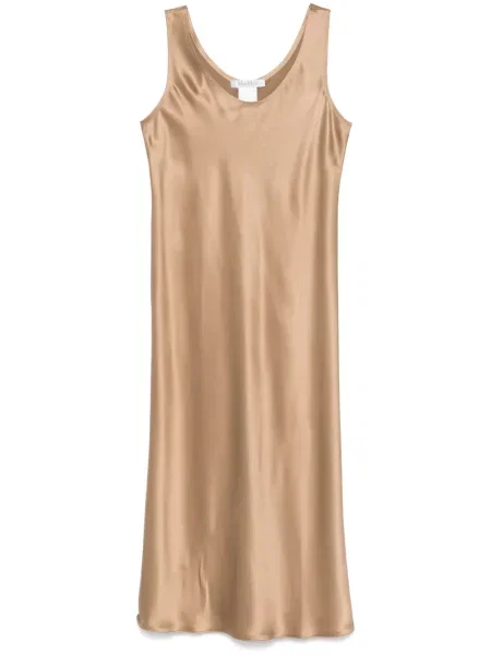 Rochie midi Max Mara până la genunchi de costum maro