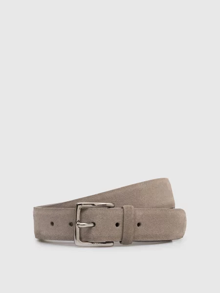 Замшевый ремень Orciani с ремешками бежевый