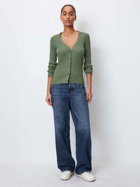 Кардиган Marc O'Polo denim бавовна/поліамід зелений