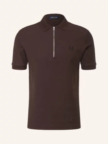 Fred Perry Polokošile Z Piké tmavě hnědá