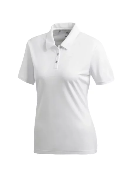 Tricou polo Adidas cu dungi alergare cu bretele alb