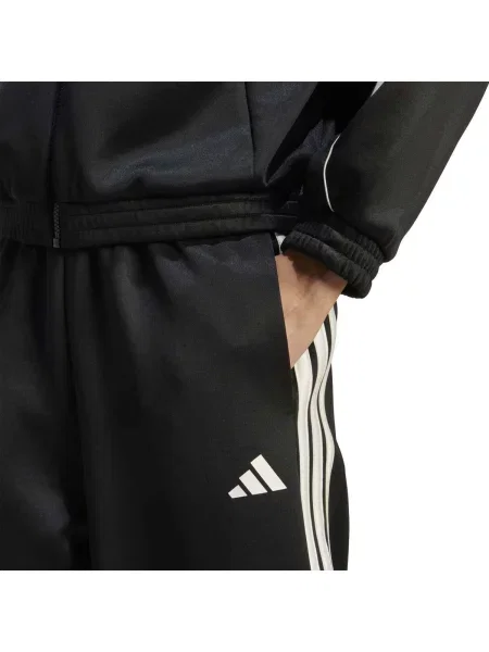 Prugaste trčanje hlače Adidas crna