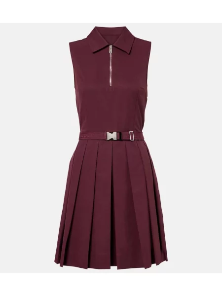 Rochie Tory Burch plisată de costum tenis bordo