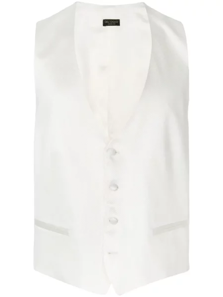 Vestă Dell'oglio business alb