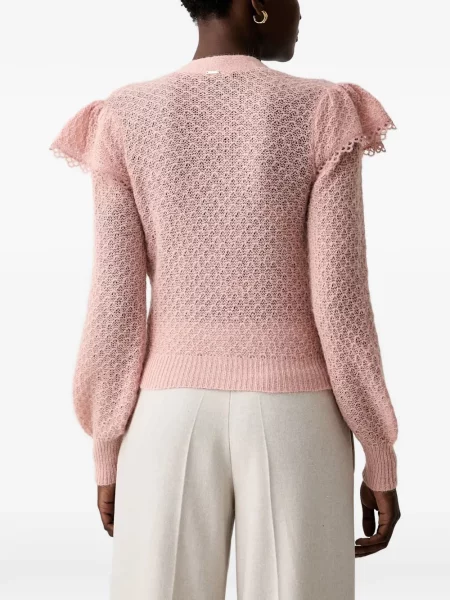 Cardigan Twinset tricotate roz