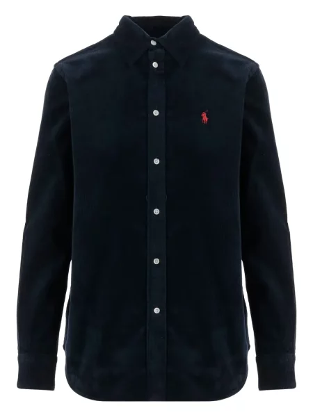 Cămașă Polo Ralph Lauren cu model herringbone de catifea cord maro